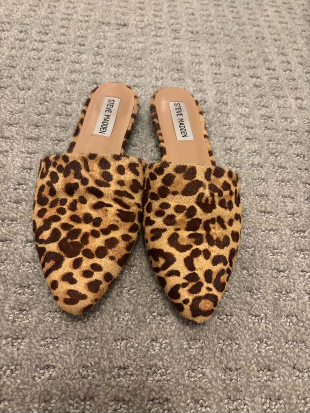Steve Madden Leopard Print Pointed Toe Slip-On Flats